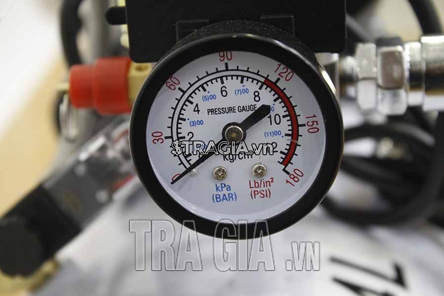 Đồng hồ máy bơm khí không dầu oshima 24 lít