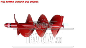 Mũi khoan Oshima đôi 300mm được lắp vào máy khoan đất 2P và 2PS của Oshima